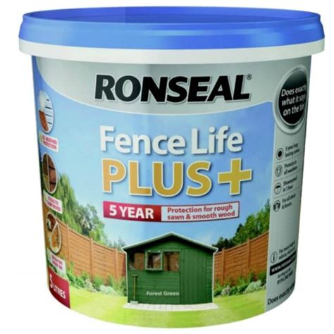 ronseal fence life plus forest green.